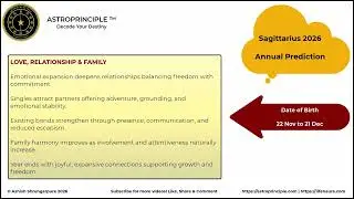 Sagittarius 2026 Annual Prediction Career, Love, Money & Health | AstroPrinciple #astrology
