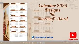 How to Create Calendar Designs in Microsoft Word | Simple Calendar in MS Word