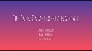 Pain Catastrophizing Scale (PCS)