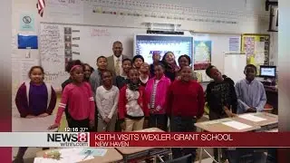 Keith Kountz visits New Haven school for career day