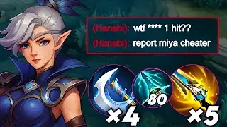 TOP 1 GLOBAL MIYA BEST 1 HIT BUILD 2025! THE MOST BRUTAL DAMAGE BUILD EVER !!!
