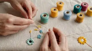 Learn EASY Hand Embroidery Skills with French Knot and Lazy Daisy Stitch Tutorial Now!