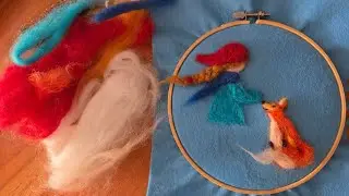 Needle Felted Embroidery Tutorial | Cozy Wool Needle Felting Process