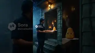 Delivering a pizza to a talking chicken nugget. 🍕 🐓 #funnypizza #funnypizzavideo #pizzadelivery 🚗