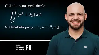 INTEGRAL DUPLA | ∬ᴅ (x&sup2; + 2y) dA, D: y = x, y = x&sup3;, x &ge; 0