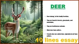 Deer || 10 lines on Deer || 10 lines essay on Deer