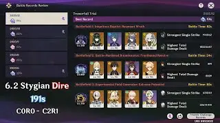 [C1R1 Nefer - C3 Jean - C2R1 Arle] 6.2 / Luna 3 Stygian Onslaught DIRE 191s Clear | Genshin Impact