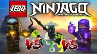 Lego Ninjago Minifigures Review Purple Ninja, RX Cole from Rock Roader Set 70589