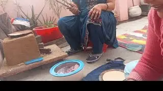  सास बहू ने मिलकर बनाया चूल्हे पर खाना ♥️😘 shobha goswami vlog 15