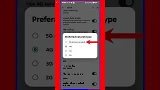 4G Se 5G Network Settings #5g #network #settings