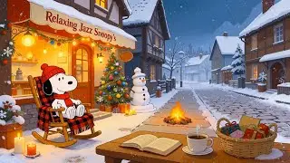 Snoopy&rsquo;s Calm Winter Ambience ❄️ Warm Winter Night Coffee Shop with Lofi Beats for Peaceful Moments
