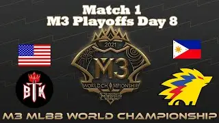 [M3] BTK (United States)  vs Onic (PH) - GAME 1 || M3 Playoffs Day 8 || #BTK #ONICPH #Mobilelegends