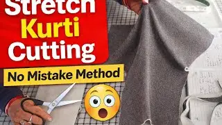 Wow! Stretchable Fabric Kurti Cutting ✂️ | Itna Easy Ki Sab Bana Lenge 😍