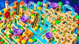 Marble Run Race ASMR Rollercoaster ADHD Support Through Gentle Visuals