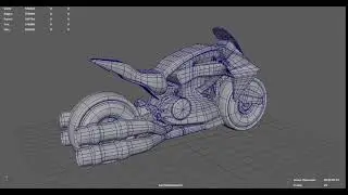 Maya 3D Fantasy Motorcycle Model by Benjamin Hoey