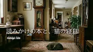 【猫とピアノBGM】時を忘れて。雪降る古時計の部屋、眠る猫と静寂の温もり🕰️ 睡眠・作業用・自律神経を整える | Cozy Winter Ambience