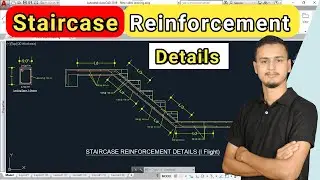 Staircase Reinforcement Details in AutoCAD | Staircase Reinforcement Details Drawing |