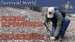 Cómo fabricar piquetas para refugio de supervivencia.