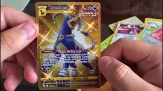 Pulled the GOLD Houndoom from Battle Styles🔥🙏🏼 #pokemon #pokemontcg #packopening #shorts #viral