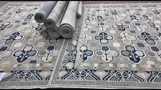 Hand-Knotted Khotan Pomegranate Wool Rug &ndash; Timeless Silk Road Design