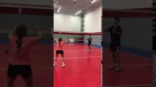 Volleyball Dig Technique - Learning to Dig The Hard Hit in Happy Hour Volleyball Class Training