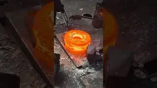 Inside the factory When Steel Meets Fire &mdash; Bearing Ring Forging Magic! #process #forging #machine