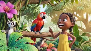 Minecraft Baby Parrot Copies Funny Creeper Sounds | Nursery Rhymes for Kids Songs
