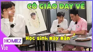 Cô giáo khó tánh Isaac kèm học trò Dương Lâm vẽ tô phở, Bích Phương lộ mặt mộc mới ngủ dậy