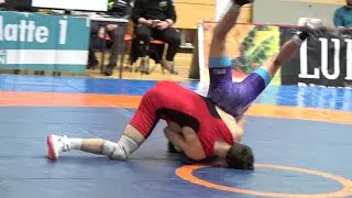 Wrestling / Ringen LM Sachsen 2024, Leipzig, Jugend A (U17) Freestyle, 60 kg, Abdurashidov - Weiß