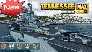 New battleship Tennessee on map Neighbors - World of Warships