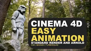 Cinema 4D and Arnold beginner character animation using Mixamo, Arnold and Standard Render - (2021)