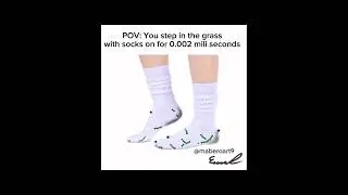 Stepping on grass with socks on be like... #funny #art #relatable #outdoors #procreate #pov