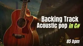 Acoustic Pop Guitar Backing Track in C# &ndash; 85 BPM/ Base de Guitarra Acoustic Pop en C# &ndash; 85 BPM