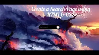Create a Search Page using HTML &CSS | Code With Karan