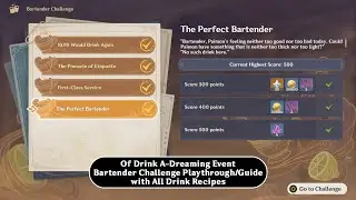 Of Drink A-Dreaming Event - Bartender Challenge Playthrough/Guide