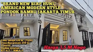 RUMAH MEWAH AMERICAN MODERN DI PONDOK BAMBU JAKARTA TIMUR, LOKASI TENANG & NYAMAN