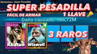 CLAN BOSS, SEÑOR DEMONIACO muy FÁCIL con WIXWELL, todas las dificultades - RAID: Shadow Legends
