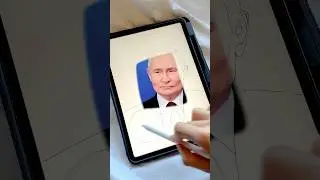 Путин 😅 одной линией #serinaonelineart #pendrawings #easyart #trendart #onelineart