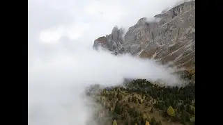 Flying in the misty clouds