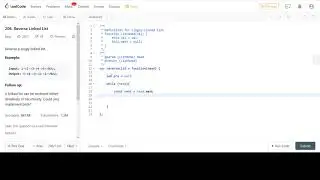 LeetCode 206. Reverse Linked List JavaScript Solution