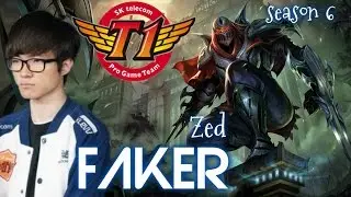 SKT T1 Faker ZED Mid vs Ahri - Patch 6.4 KR | League of Legends