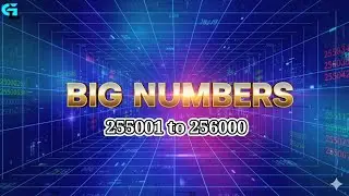 Focus Test: Watching Numbers From 255,001 to 256,000 🧘&zwj;♂️