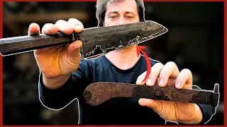 Ich schmiede ein Küchenmesser aus Puddeleisen! #upcycling 