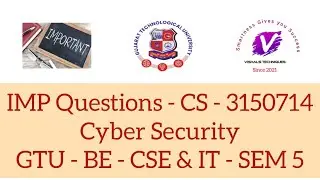 IMP Questions of CS - 3150714 | Cyber Security IMP Questions | GTU BE - CSE & IT SEM 5 IMP Questions