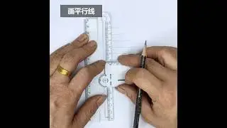 Multifunctional Folding Geometric Drawing Ruler Line Circular Drafting Tool