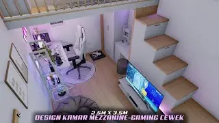 Makeover Design - Kamar Gaming Mezzanine 👸 Full Perabot.