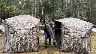 TideWe VisTrilogy See-Through Hunting Blind Review | Zip 2 Blinds Together! Accommodates 4-6 Hunters