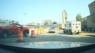 Leaving Logan Airport and driving along I-93 South | Massachusetts