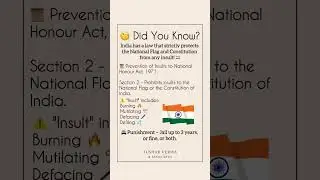 📜 Laws on the Indian National Flag #lawexplained