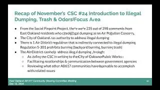 East Oakland AB 617 Community Steering Committee Meeting #25, December 12, 2024